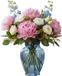Gerimport Vase à fleurs Segura - Blauw - Transparant - Glas - 13 x 23 cm