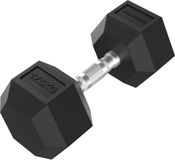 Tunturi Platinum Hexa Dumbbell - Rubber - 17.5kg - Zwart