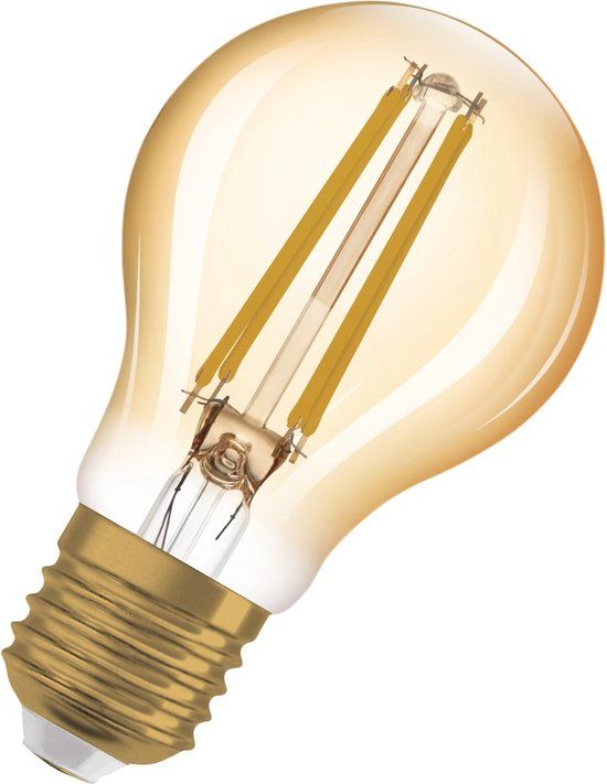 Osram Vintage 1906 LED Classic E27 A 6.5W 824 Filament Goud | Zeer Warm Wit - Vervangt 50W