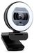 Webcam avec lumière - 4K - Autofocus - Micros intégrés - Noir