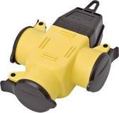 interBär 9007-006.01 3-voudige koppeling Rubber 230 V Geel IP44