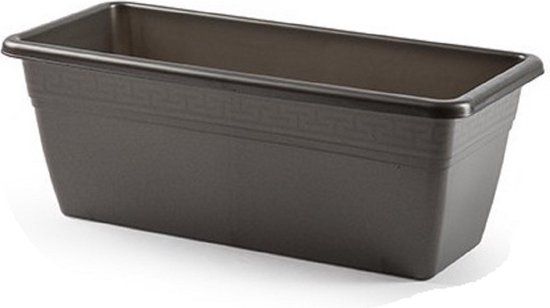 PLASTICFORTE Plantenbak - Antraciet Grijs - Rechthoekig - 40 x 18 x 15 cm - Balkonbak