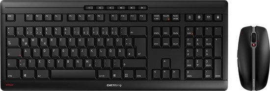 Cherry Stream Desktop - QWERTZ - Zwart - Draadloos - Inclusief Muis