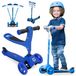 Evo Vélo d'apprentissage réglable pour enfants 2-en-1, avec siège, bleu