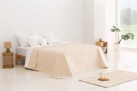 Todocama Fijne sprei met sterdesign, 105-200 x 260 cm, beige