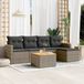 Maison Exclusive - Ensemble de jardin pour 6 personnes avec coussins, gris, en polyrotin