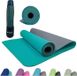 Schildkröt Tapis de yoga, 183 x 61 cm, 4 mm, Sac inclus, Bleu/Gris, Antidérapant