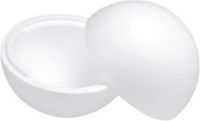 Glorex Piepschuim bal deelbaar, halve schelpen, wit, diameter ca. 20 cm