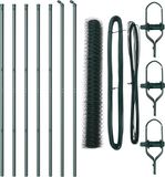 vidaXL - Zeshoekig gaashek met grondbevestiging - 10 x 1,4 m - Groen - Mesh