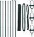 vidaXL - Zeshoekig gaashek met grondbevestiging - 10 x 1,4 m - Groen - Mesh