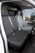 Walser Autostoelhoes Transporter Fit van stof antraciet geschikt voor VW T5 - Dubbele Bank front