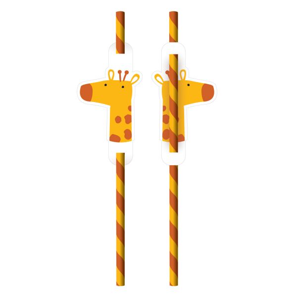 Amscan 9909358 - Wegwerp drinkrietjes - Papier - 6 stuks