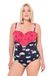 Ulla Popken Badeanzug Chloe, Valentines Edit, eendelig badpak voor dames, zwart., 42