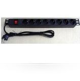 CABINETACC23 stroomverdeler (PDU) - stroomverdeler eenheid (PDUs) (basis, 1U, horizontaal/verticaal, zwart, 44 x 44 x 483 mm).
