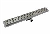 Cityline TopDesign RVS zijuitloop douchegoot 90 cm flens - Standaard rooster