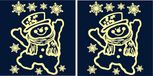 Merkloos Kerst raamstickers - 2x st - sneeuwpop plaatjes - 29,5 x 40 cm - raamversiering