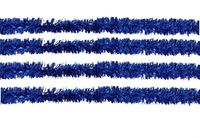 Gerimport Guirlande de Noël - Bleu - Lametta en aluminium - 150 x 5 cm - 4 Pièces