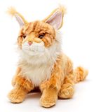 Uni-Toys Maine Coon, zittend (bruin) - hoogte 27 cm - pluche kat - pluche dier