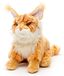 Uni-Toys Maine Coon, zittend (bruin) - hoogte 27 cm - pluche kat - pluche dier
