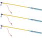 Tender Toys Lampionstokje - 3x - blauw - met LED lichtje - 50 cm