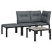 VidaXL Loungeset 4-delig polyrotin noir et gris