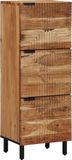 vidaXL - Highboard - met - plank - Bruin - 40 x 33 x 110 cm - Massief - Mango - Hout