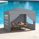 YARDIN Pop-up paviljoen, 2,5x2,5 m, snelle opbouw met één druk op de knop, waterdicht en met UV-bescherming, inclusief 4 zijpanelen, met tas – zilver
