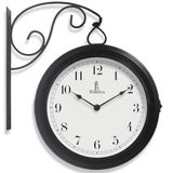 Dubbelzijdige Metalen dubbelzijdige wandklok 25,4 cm