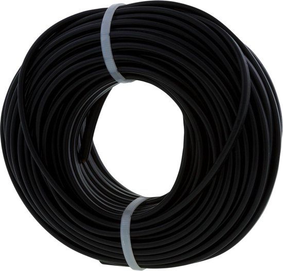 ProCable Huishoudsnoer plat - 20 meter (Zwart, 2 x 0.75 mm²)