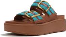 FitFlop Gen-FF Max Buckle Stripe-Webbing Two-Bar Slides BRUIN - Maat 41