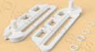 plastik-parts Kipraammechanisme voor kelderramen, vervangingsset voor Mea 48A59 en 48A60
