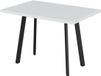 Vicco Eettafel Tisko, Wit/Zwart, 120-160 x 80 cm