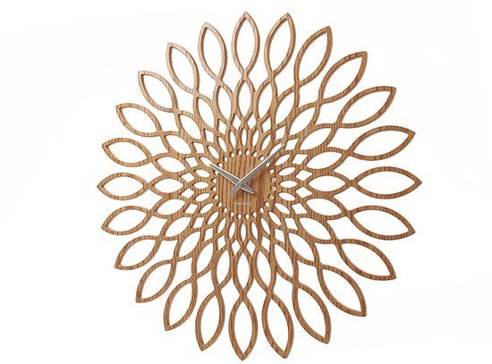 Karlsson Sunflower Wall Clock - 60cm - Brown MDF - Silent