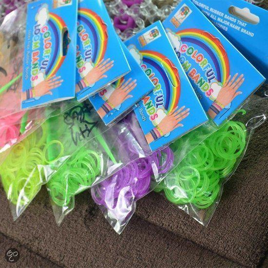 Loom Band Loombands Color - Loom Elastiekjes - 1600 Stuks Neon