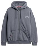 Superdry Athletic Essentials oversized hoodie met rits voor dames - Charcoal