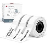 Phomemo Witte Etiketten Compatibel met Phomemo D30/Q31/Q30S Etikettenprinter, 12 x 40 mm Tape met 160 Etiketten/rol, 3 Rollen