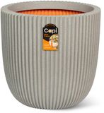 Capi Europe Bloempot bol Groove NL 54x52 Betonkleur