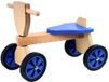 Playwood Vélo d'apprentissage - Quatre roues - Bleu - Bois