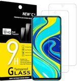 NEW'C 2 Stuks Screen Protector voor Xiaomi Redmi Note 9S, Redmi 9 Pro, Redmi 9 Pro Max