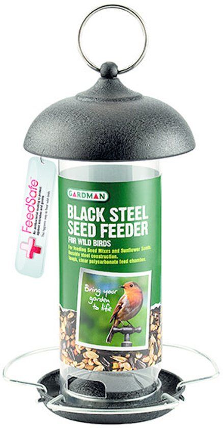 Gardman - Mini Silo Zaad Feeder Zwart