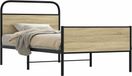 Maison Exclusive Lit exclusif - Structure de lit sans matelas, dimensions 107x203 cm, en panneaux de particules imitation chêne Sonoma