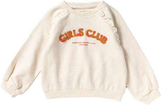 Your Wishes Girls Club Raglan Sweater White Swan Maat 122
