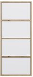 TOP E SHOP ALMA Dressoir - 4 deuren - TIP-ON systeem - Mat wit / Eiken Artisan