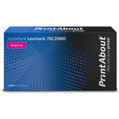 PrintAbout Huismerk Lexmark 78C20M0 Toner Magenta