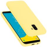 Cadorabo Samsung Galaxy J6 2018 Hoesje LIQUID GEEL