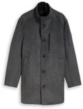 Tom Tailor - 2-in-1 wollen jas met uitneembaar inzetstuk - Maat M - dark grey black herringbone