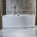 Hudson Reed Baignoire îlot d'angle gauche - Design cannelé - Blanc - 170 x 80 cm