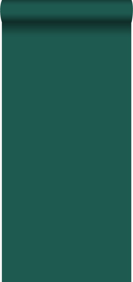 Origin Wallcoverings behang effen glanzend smaragd groen - 347216 - 53 cm x 10,05 m