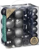 Inge-glas Inge Christmas kerstballen - 39 stuks - zwart - kunststof - 6 cm