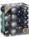 Inge-glas Inge Christmas kerstballen - 39 stuks - zwart - kunststof - 6 cm